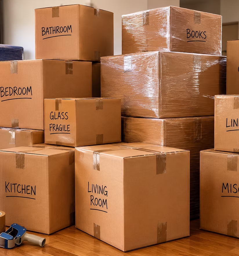 MovePlus movers transporting furniture and packed belongings