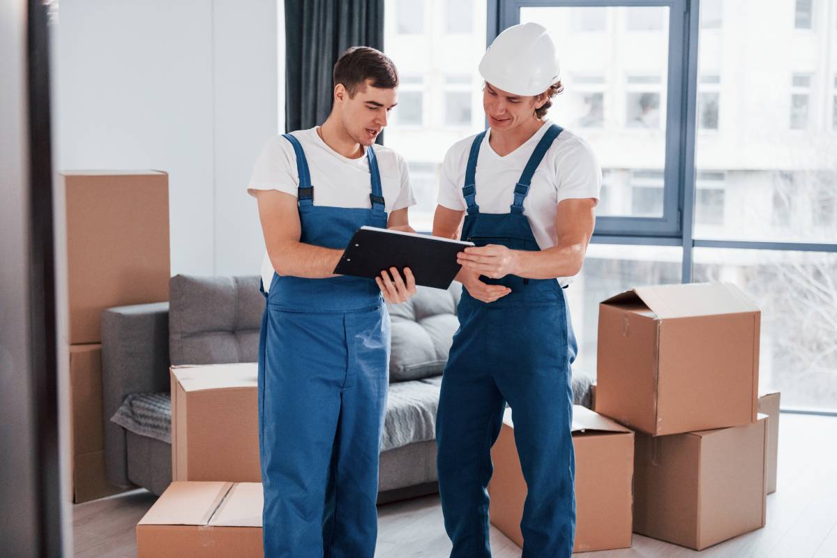 MovePlus moving team preparing household items for transport